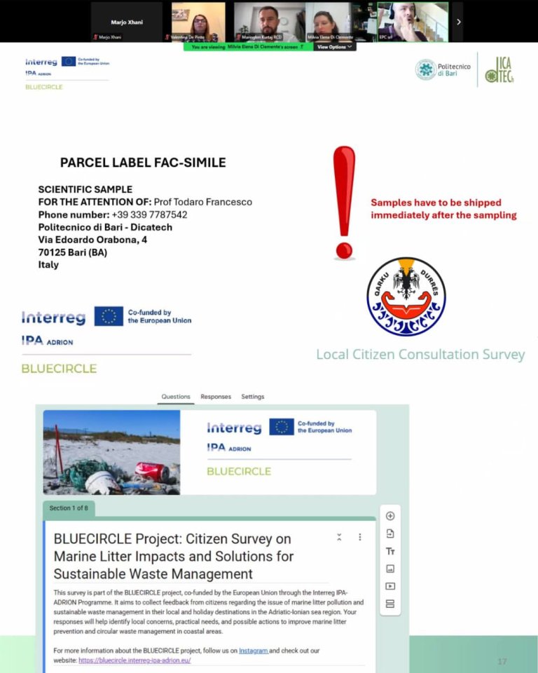 Këshilli i Qarkut Durrës pjesë e takimit koordinues online për projektin BLUECIRCLE! 🌱Sot u zhv (1)
