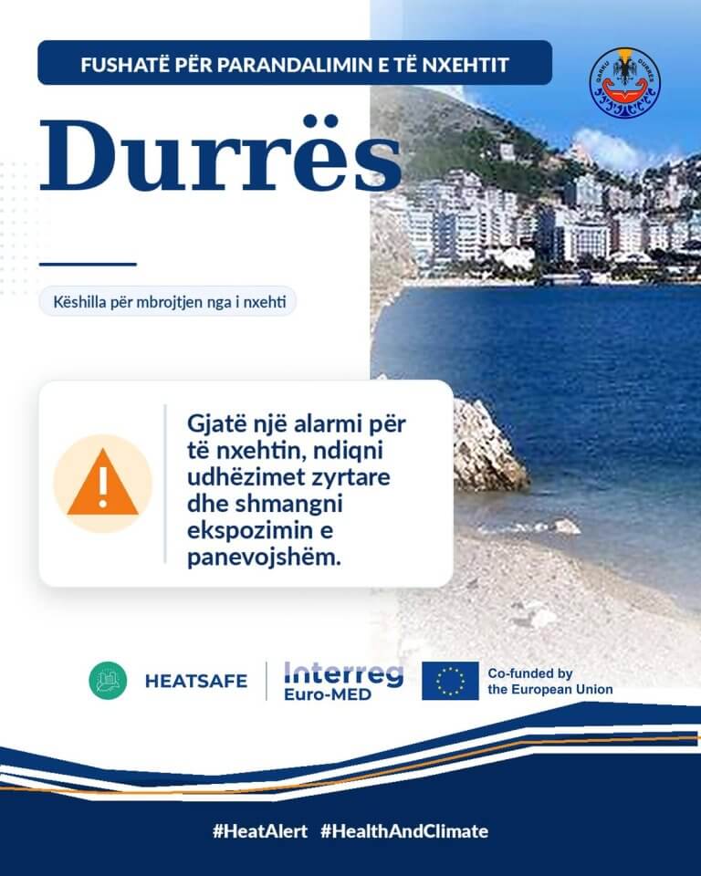 ☀️ Fushata për parandalimin e të nxehtit në Qarkun Durrës!Shëndeti i qytetarëve tanë është gjith